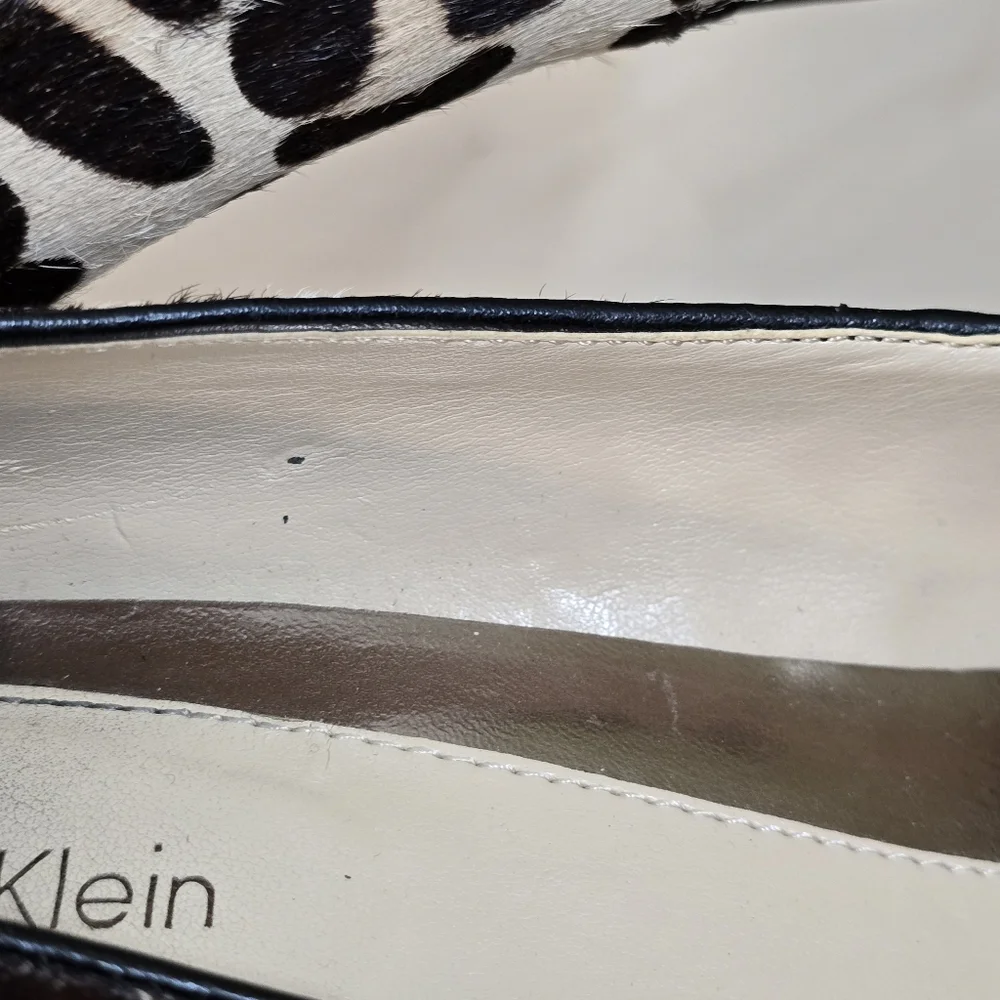 Calvin Klein dolly Women Animal leopard Print Pumps 3" Heels Pointed toe 9.5M - Picture 6 of 16